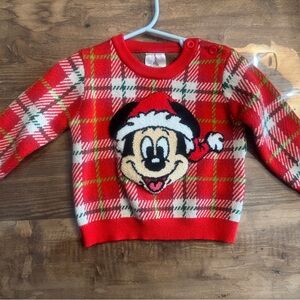 Disney Mickey Christmas sweater 12/18 month EUC